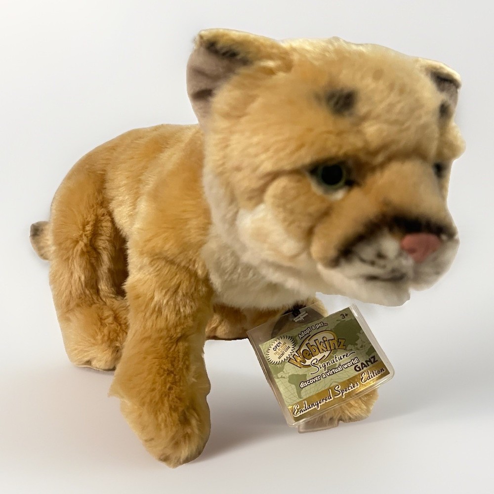 Webkinz Signature Endangered Cougar Plush WKSE3009 NWT Unused Code Ganz 17”