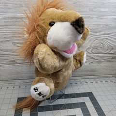 Plush Lion Hand Puppet McGraw Hill Stuffed Zoo Animal Pretend Play