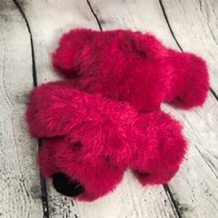 Applause Puppy Dog Plush Franny Fuchsia Pink Purple Black Nose Glitter Surprise