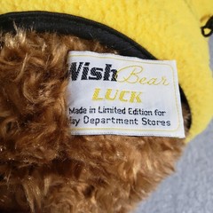 Gund Wish Bear 2000 2001 Limited Edition Yellow Vest Plush Toy Doll