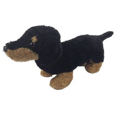 Aurora 12″ Daschund Plush Black and Brown Tan Dog Stuffed Animal Toy