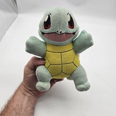TOMY Pokemon Squirtle Turtle Plush Stuffed Toy Small Blue Soft Washable Cute