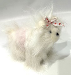 Webkinz Lil Kinz Yorkie Plush HM070 Ganz Pink White Stuffed Dog Retired No Code