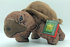 Wild Republic Brown Spotted 12″ Plush Stuffed Tortoise Turtle CuddleKins 2014 CK
