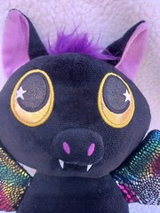 Bat Plush Stuffed Animal BMI Merchandise 11″ Black Purple sparkly wings