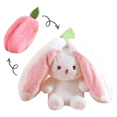 Mukorolee Bunny Plush Doll Toy Pillow, 13.8 inches, 1pcs 7″ Strawberry