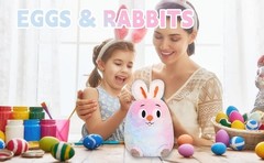 Rainbow Rabbit Plush Toy Rabbit Stuffed Animal Cute Easter Rabbit Plush Pillo…
