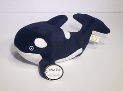 HTF Rare NEW Curto Toy Cute Shamu Orca Killer Whale Plush Stuffed Animal 9″ NWT