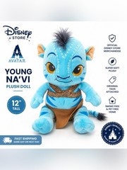 Disney Store Avatar Young Na’vi Plush Doll 12” 2022 Blue Stuffed Animal