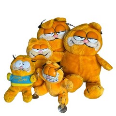 VTG Lot of 5 1978-1981 Garfield Dakin & Fine Toys Stuffed Animal Cat Plushies