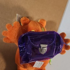 G.A.C. Frankie Frog Plush Animal Keychain Backpack Orange 1998 Small