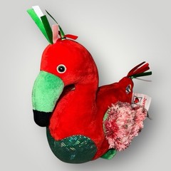 EUC Webkinz Holidoodle HM739 Red Holiday Bird Plush Stuffed Ganz 9” No Code Ret