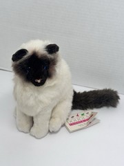 NWT Douglas Cuddle Toys Realistic Birman Balinese Himalayan Cat Plush Vintage