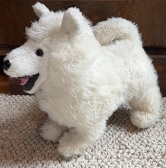 Vintage 1975 Dankin Pillow Pets White Dog Samoyed Plush 17in Perfect Rare
