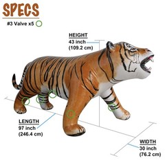 Jet Creations 96″ Long Lifelike Tiger *2024 Edition*