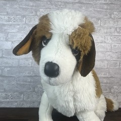 Vintage Saint Bernard Realistic Stuffed Animal Puppy Chrisha Playful Plush 30”
