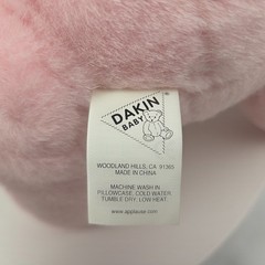 12″ DAKIN Baby Hugs Pink Cancer Applause Embroidered Heart Buttons Plush NWT