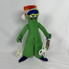 Vtg 2001 GUMBY Plush Ski Patrol Skiing 13” Cartoon Character Stuffed Animal