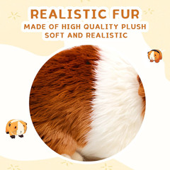Guinea Pig Stuffed Animal, Cute Guinea Pig Plush for Kids, Realistic Stuffed Ani