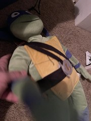 Large Teenage Mutant Ninja Turtles Mutant Mayhem Leonardo Plush Pillow Buddy.