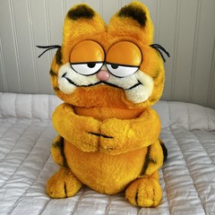 Vintage Dakin Garfield Cat Plush 12″ Stuffed Animal Hands Together 1978