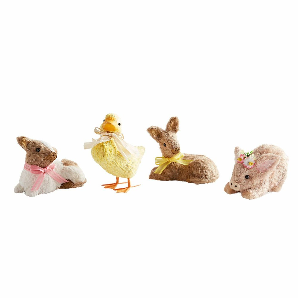 4 PIER1 NATURAL BABY FARM ANIMALS BNWT