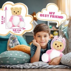 BRUBIES Teddy Unicorn – 10 Inch Teddy Bear in Unicorn Costume with Hood