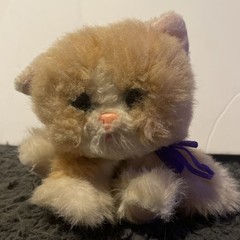 Tyco Kitty Kitty Jungle Kittens Cat w/ Bow 8“ Plush Stuffed 1993 Vintage PURRS!