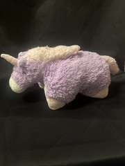 Pillow Pet Pee Wee Purple Unicorn Plush Toy 12″ Wide Foldable Retired Pillow Pet