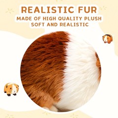 Guinea Pig Stuffed Animal, Cute Guinea Pig Plush for Kids, Realistic Stuffed Ani