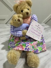 Vtg Hallmark Hyacinth & Cuddlesworth Mama Baby Teddy Bear Plush Mothers Day Gift