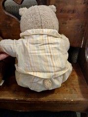 2 Vintage Baby Gap Bear Plush 2002 Brannan Brown & 2005 Light Tan w Pajamas 13″