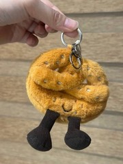 Jellycat Amuseable Pretzel Plush Keychain Soft Stuffed Toy Brown