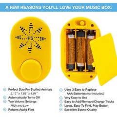Friendly Songs Sound Module for Stuffed Animals – 2 Hours (7200 sec) of Audio