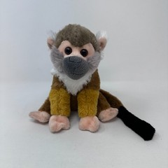 Wild Republic Squirrel Monkey Plush Stuffed Animal Ape Cuddlekins Fluffy 7″ READ