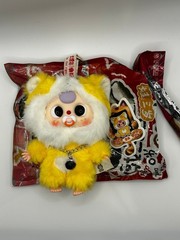 Baby Three Cats and Dogs plush pendant with paci
