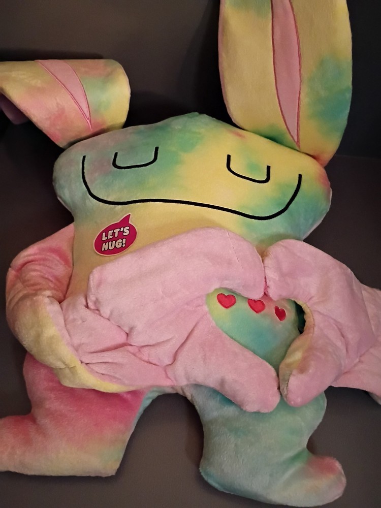 Weighted Plush Toy Machine Washable Calming Stuffed Sprinx Pastel Tie-dye & Pink