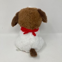 Top Dog 8″ Plush Stuffed Puppy American Greetings Red Bandana White Brown Dog
