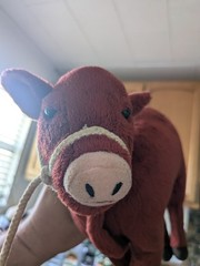 American Girl Doll Caroline’s Pet Calf Cow Garnet Stuffed Animal 11″ Tall Plush