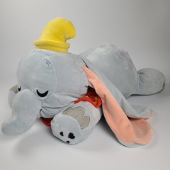 Disney Dumbo Cuddleez Large 23″ Plush Pillow Decor Sleeping Elephant Gray *READ*