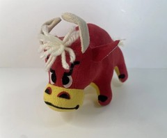 Vintage Dakin Dream Pets Tobasco Red Bull Plush Hard Body