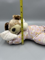 Vintage Walmart Lovable Huggable Puppy Sleeping Plush Purple PJS Pillow & Sound