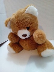 Alegria By Pmi, Plush Teddy Bear, made In Korea Hand Crafted Sits 10″ Tall EUC