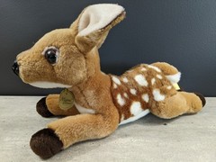 Aurora Miyoni Spotted Fawn Deer Plush Stuffed Animal Brown 12″ EXCELL COND!