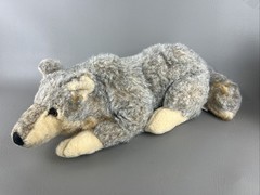 Fiesta Wolf Realistic Laying Lying Grey Gray 16″ Plush Beige Tan Dog 5126000