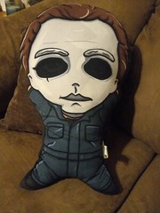 Halloween II Michael Myers Shaped Pal-O Plush Throw Pillow 21″ x 13″ Used Nice