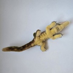 Steiff Alligator Mohair GATY With Button Tag Only Vintage 13″ 1957-1967