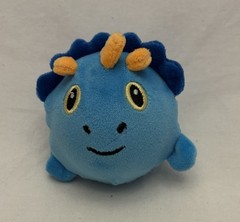 Keycraft Dino Bouncy Plushie Sensory Toy Blue & Orange 3” No Tag