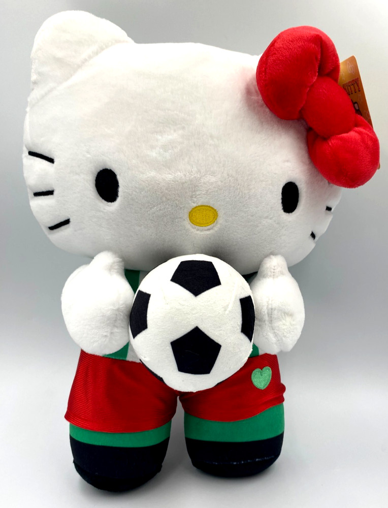 Xlarge Hello Kitty Sanrio Plush Toy Mexico Soccer Uniform Ball 13 inch NWT
