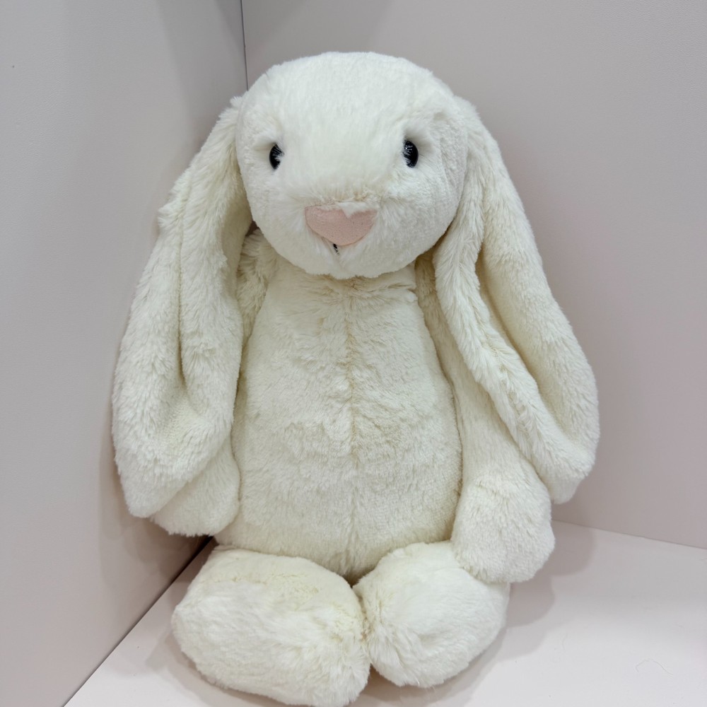 JELLYCAT Amuseable Large Bashful Cream Bunny Fluffy Plush Doll Gift Toy 12.2in